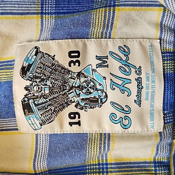 El Hefe Motorcycle Co Plaid Flannel - Picture 5 of 5